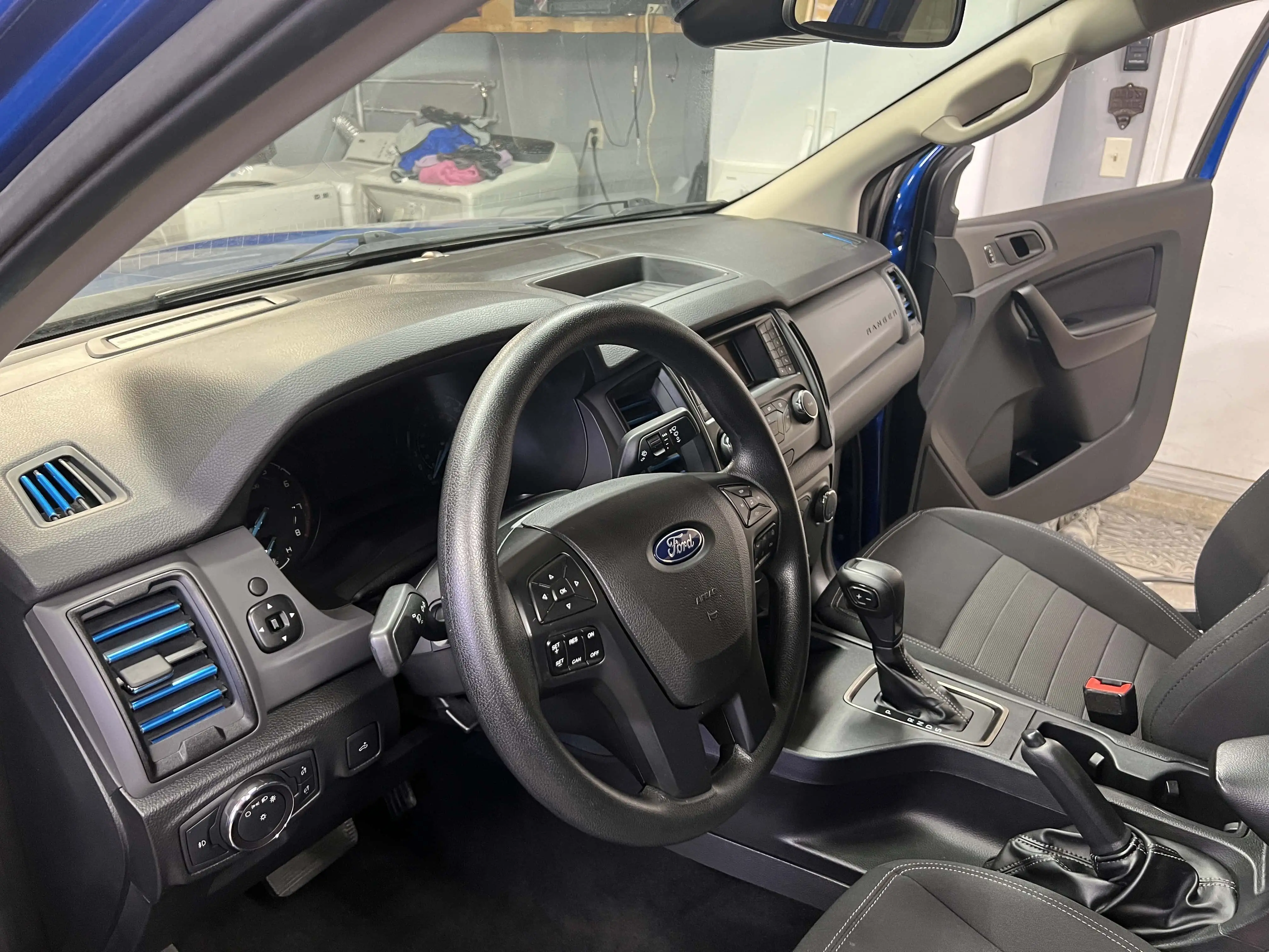 Interior of a Ford that has been cleaned and detailed